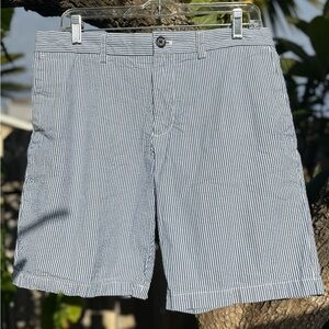 Banana Republic Men’s 9” Blue and White Flat Front Aiden Shorts Size 32